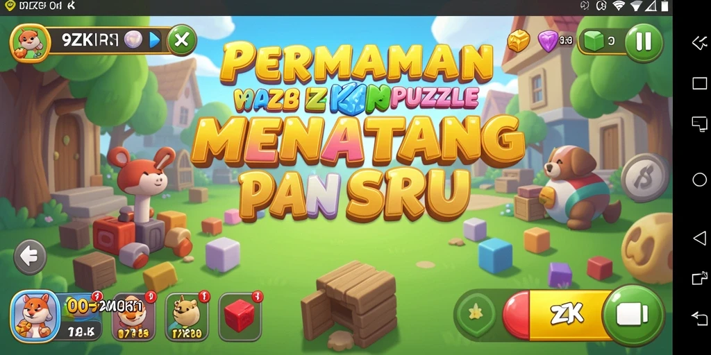 Screenshot gameplay <strong>9ZK</strong> menampilkan tantangan puzzle yang menarik.