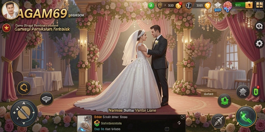 Tampilan gameplay yang menarik dalam AGAM69 saat merencanakan pernikahan.