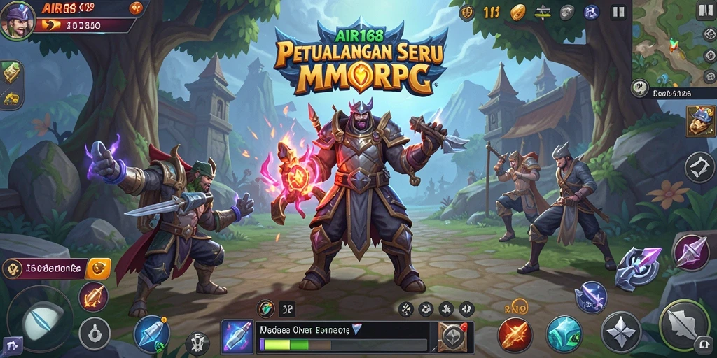 Tangkapan layar dari gameplay AIR168 yang menampilkan aksi seru dalam pertarungan MMORPG.