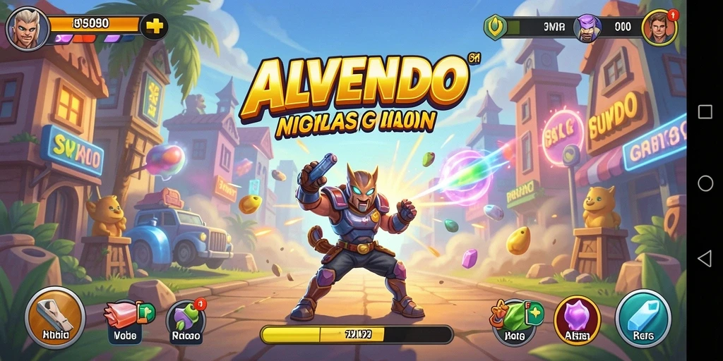 Screenshot gameplay ALVENDO menampilkan aksi seru dan tantangan menarik.
