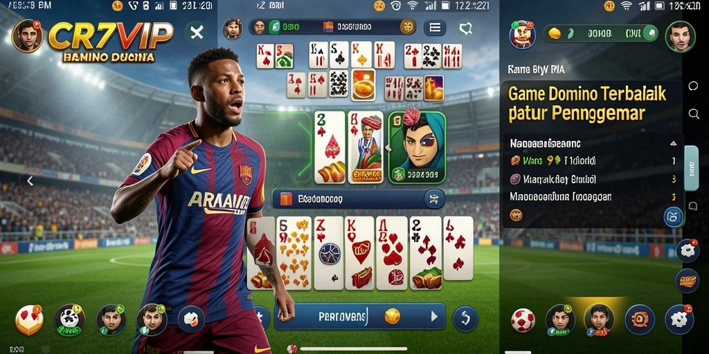 Screenshot gameplay Domino CR7VIP yang menarik dan seru.