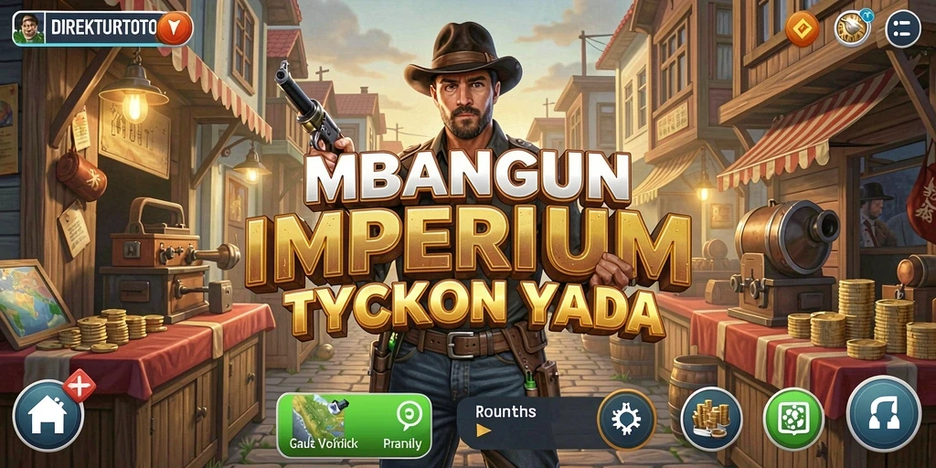 Tampilan gameplay yang menarik dari DIREKTURTOTO dengan elemen Tycoon yang menantang.