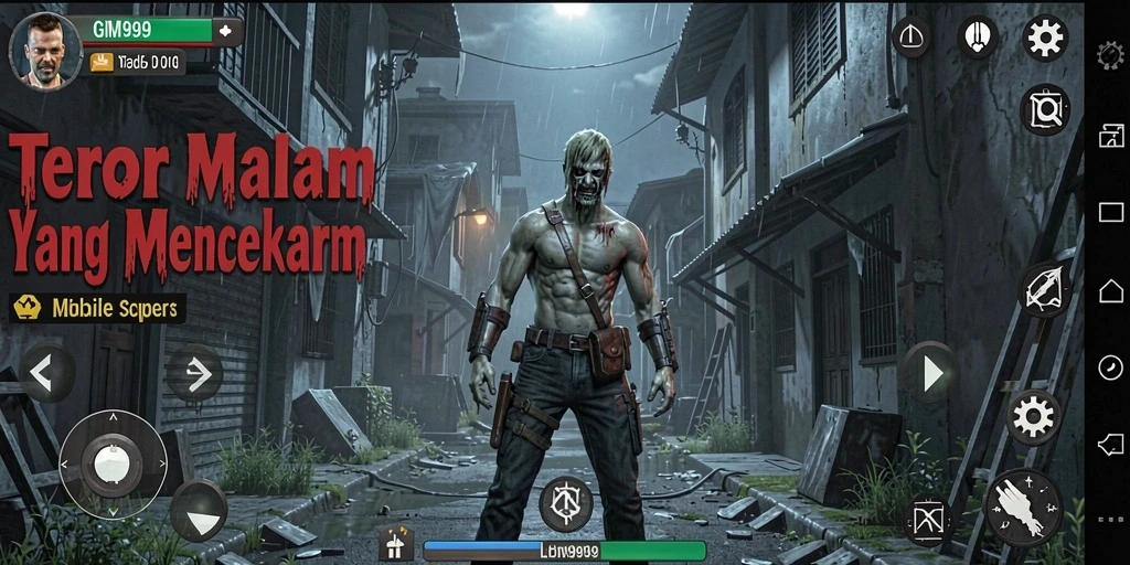 Tampilan gameplay GIM999 yang menegangkan dengan atmosfer Horror yang mendalam.