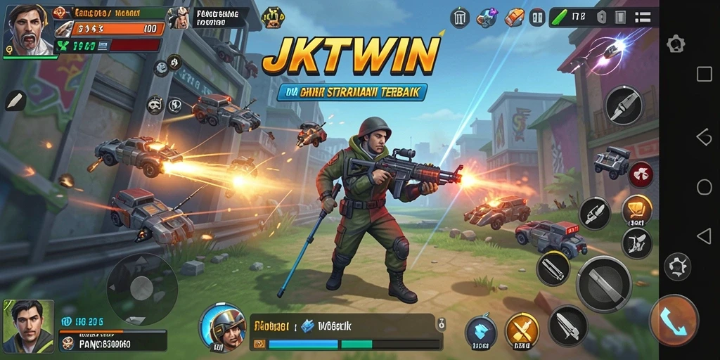 Tampilan gameplay JKTWIN yang seru dan strategis.