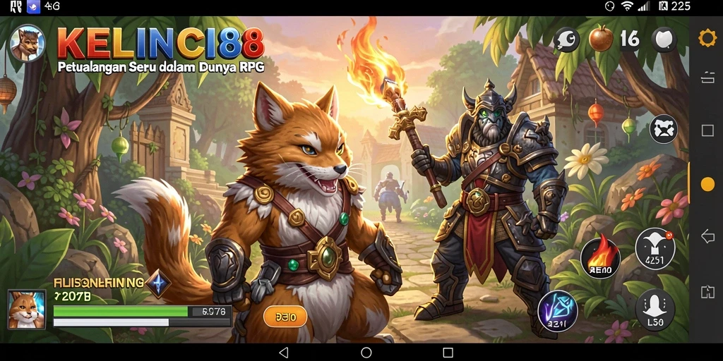 Tampilan gameplay seru di dunia RPG KELINCI88.