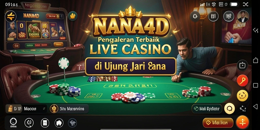Tampilan menawan dari gameplay Live Casino NANA4D yang mengasyikkan.