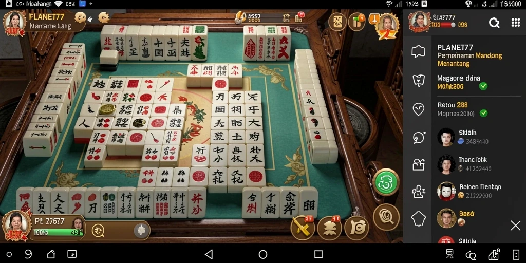 Screenshot PLANET77 menunjukkan aksi gameplay Mahjong yang mendebarkan.