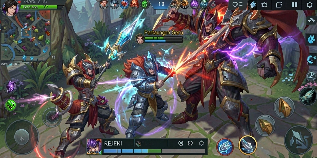 Tampilan dinamis dari gameplay REJEKI yang seru dan kompetitif.