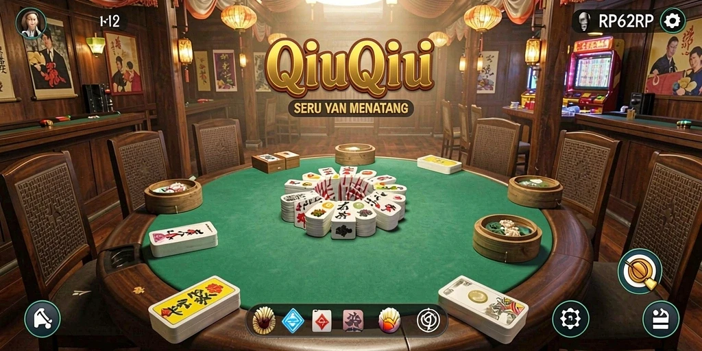 Gameplay seru di RP62RP menampilkan kartu dan strategi permainan QiuQiu.