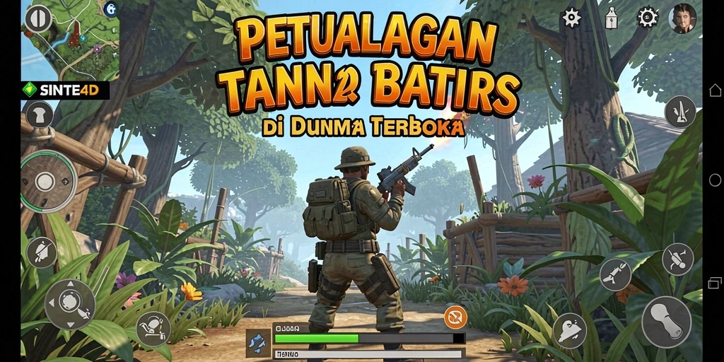 Screenshot <strong>SINTE4D</strong> menampilkan aksi seru di dunia terbuka yang luas.