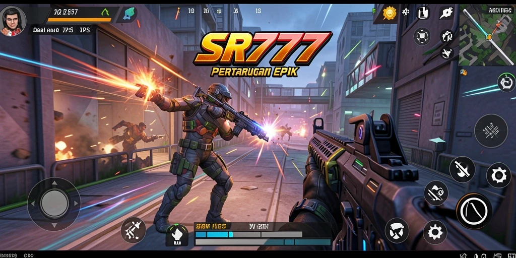 Tampilan gameplay SR777 yang memukau dalam pertempuran TPS.
