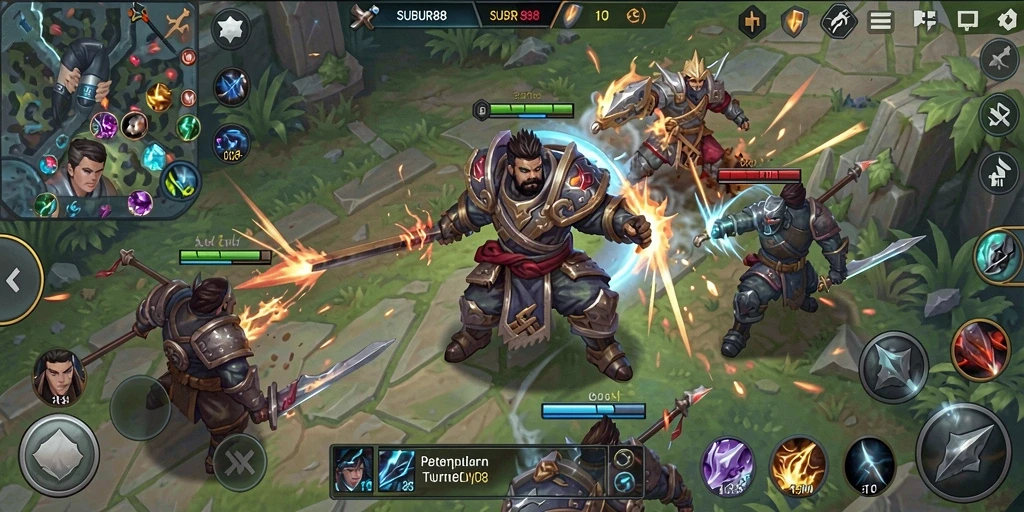 Tampilan gameplay seru di SUBUR88 dengan aksi pertempuran epik.
