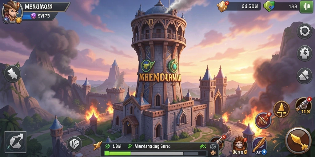 Tampilan gameplay seru dari SVIP3 Tower Defense