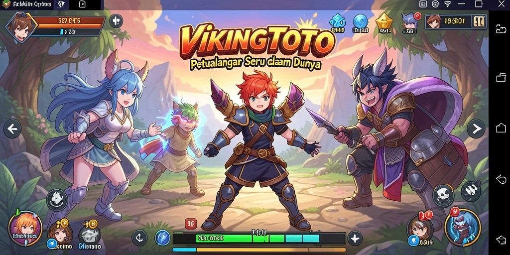 Tampilan gameplay seru VIKINGTOTO dengan karakter anime menawan.