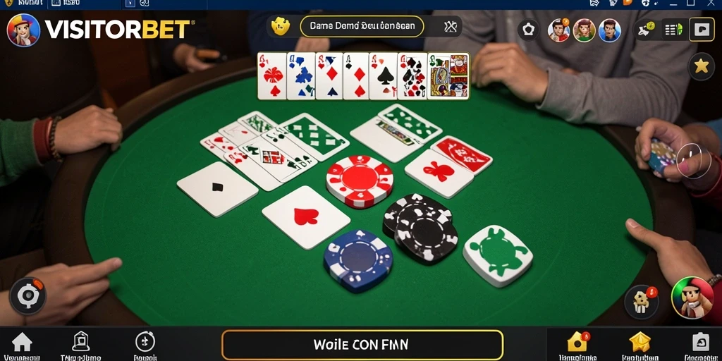 Screenshot gameplay VISITORBET yang menampilkan keseruan bermain domino.